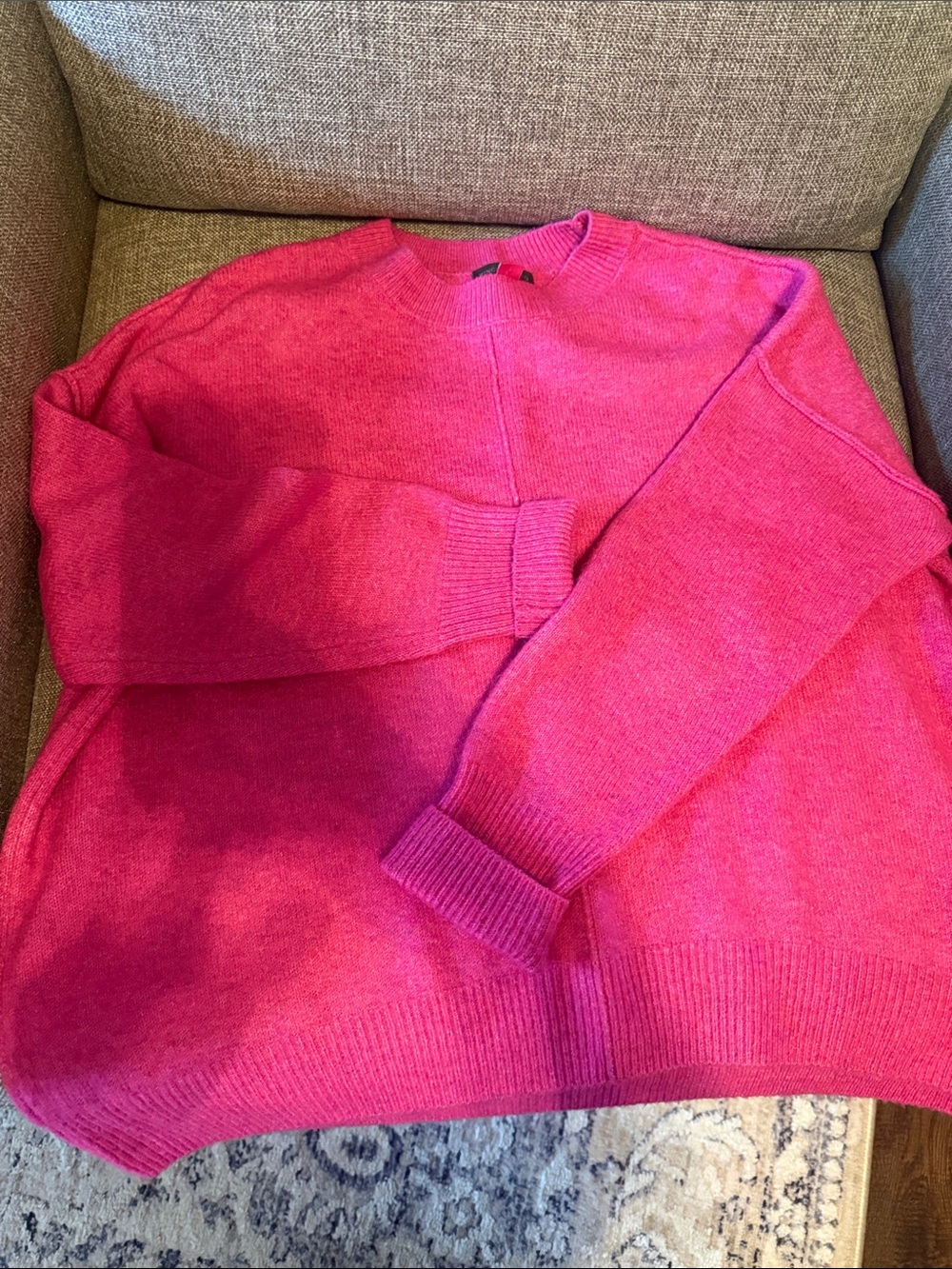 Vince Camuto Hot Pink Crewneck Sweater
